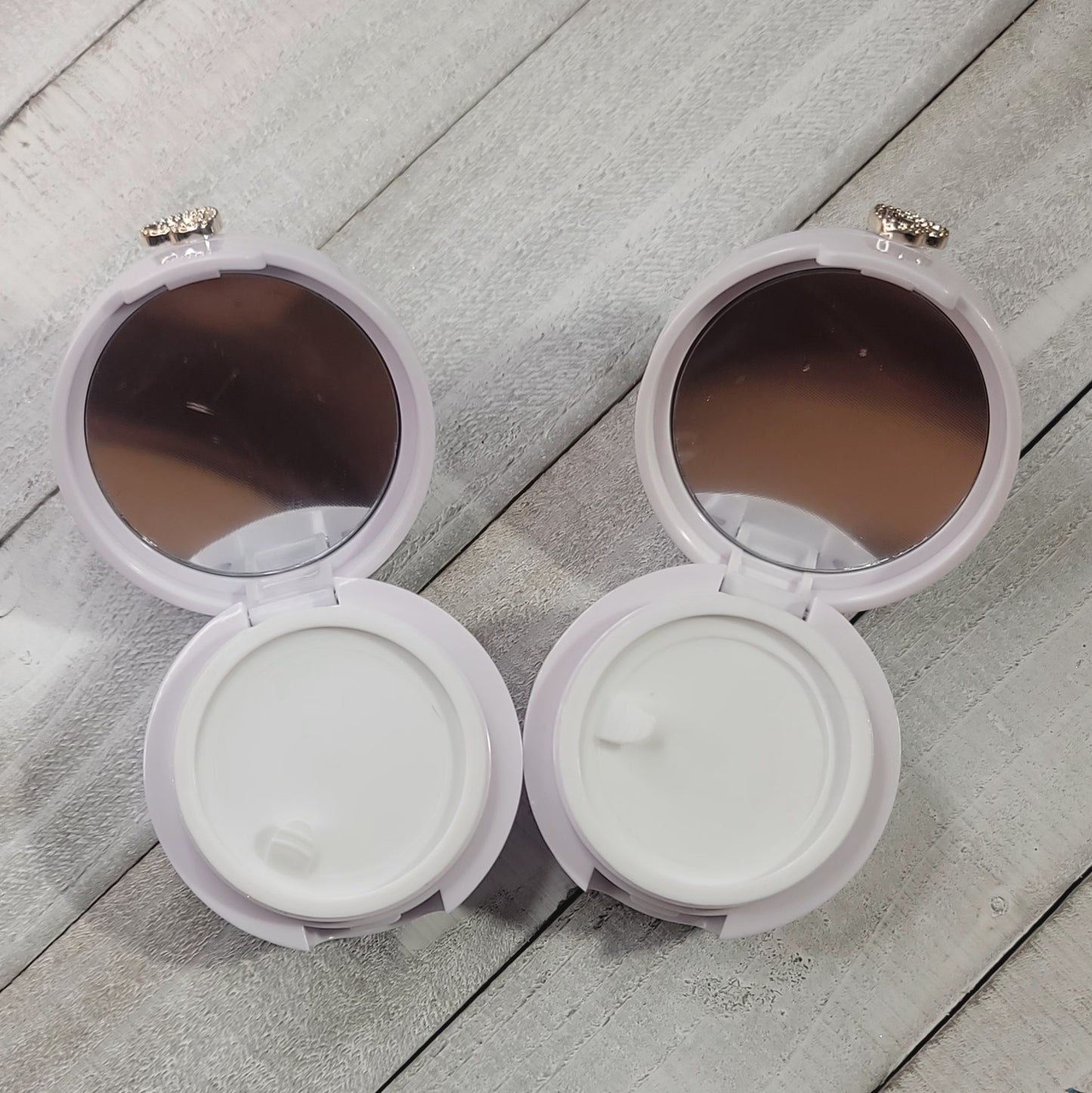 Silver Heart con espejo y aplicador Lip Gloss