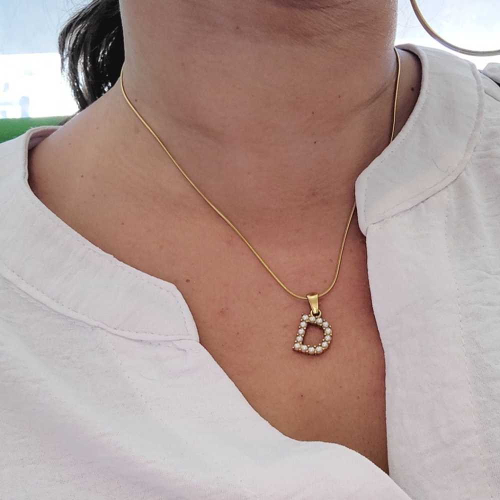 Pearls Letter Necklace