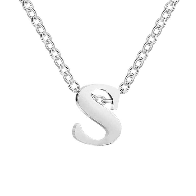 Silver Letter Necklace