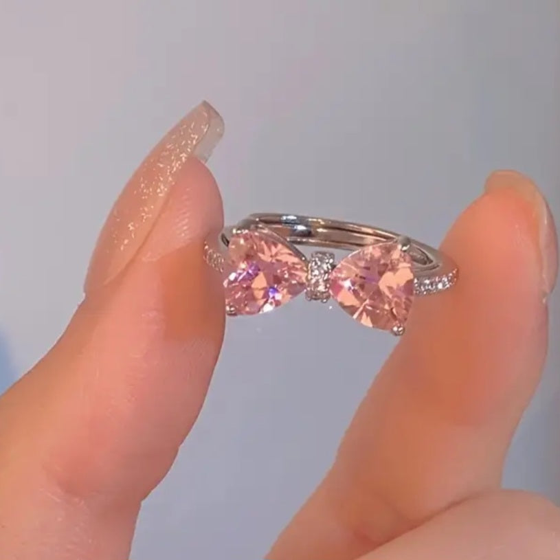 Pink Bow Ring