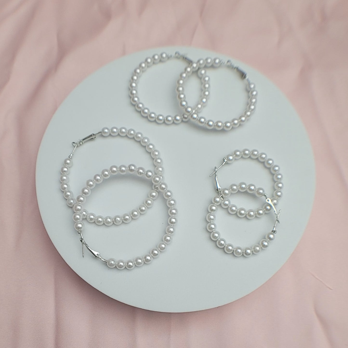 Pearls hoops