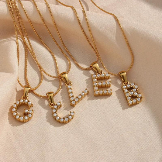 Pearls Letter Necklace
