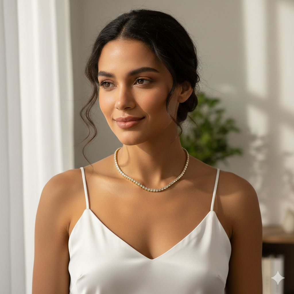 Gold Tennis Necklace