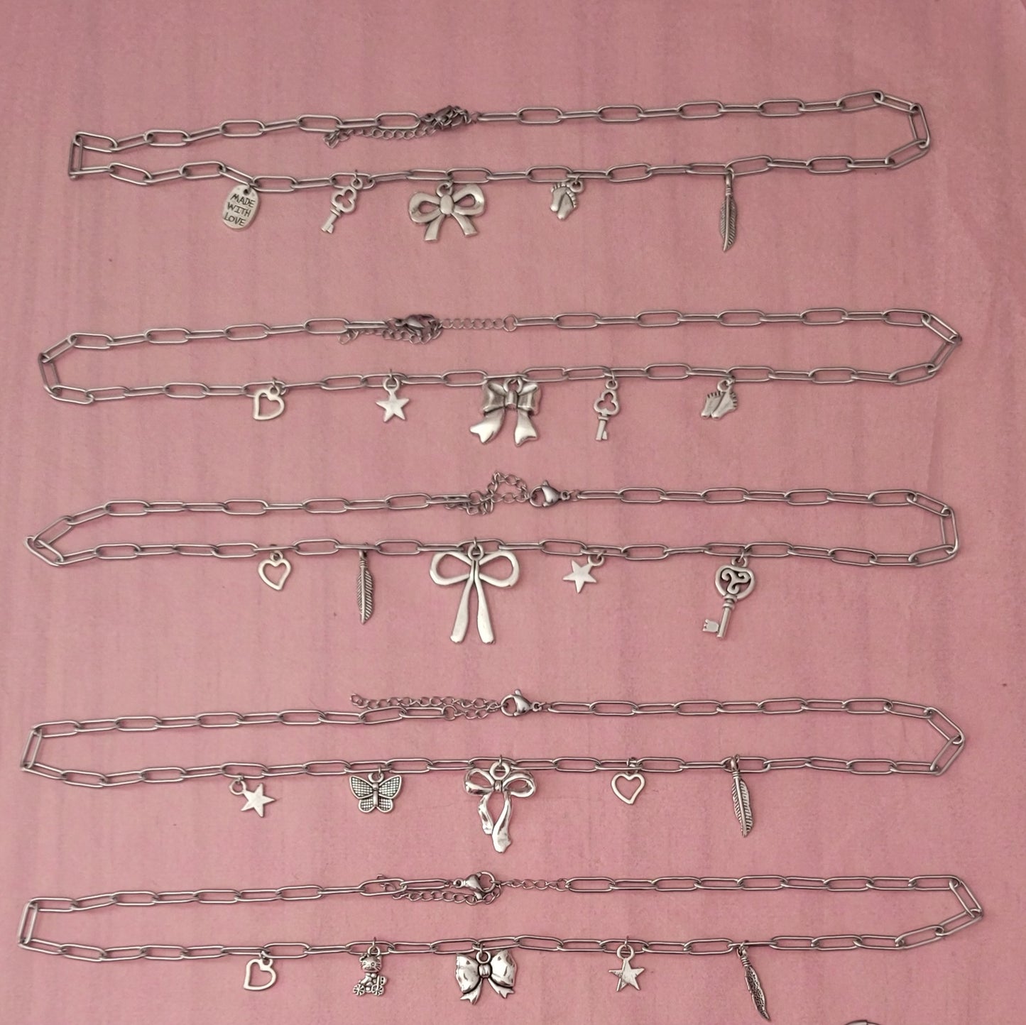 Bow Necklace and Earrings