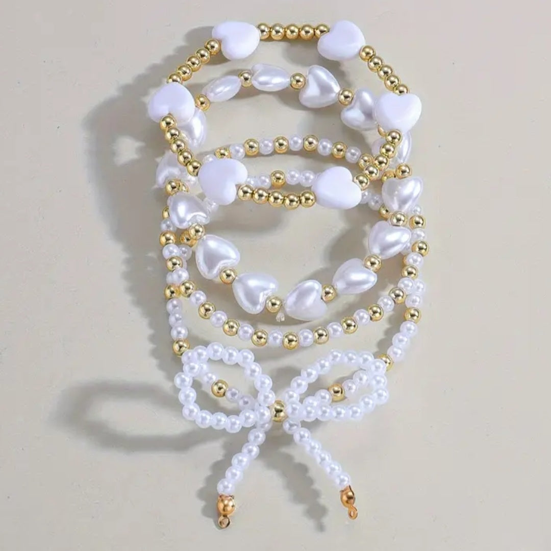 Elastic pearl set