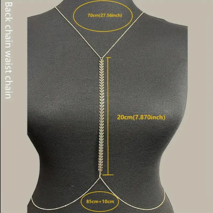 Back chain waist body chain