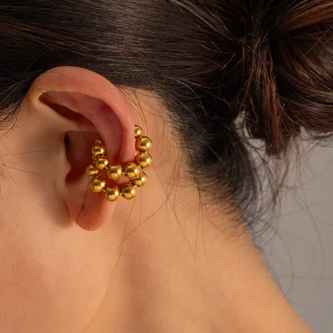 Elegant Ear Cuff and Beaded Ring Set