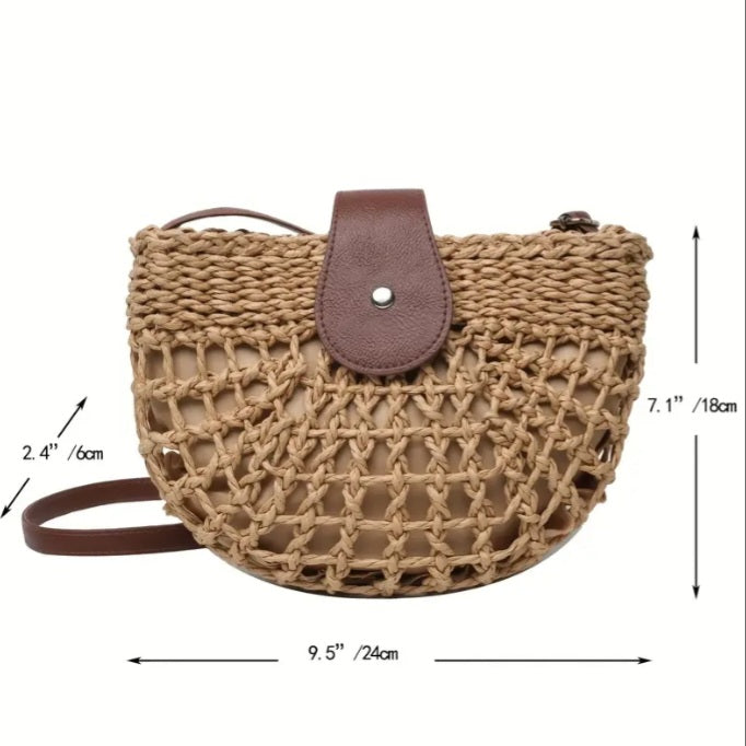 Julieta Rattan Crossbody
