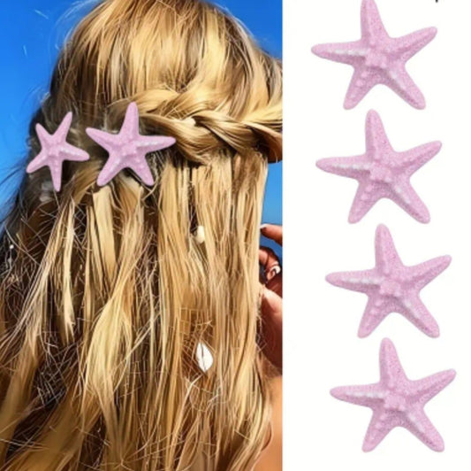 Starfish hair clips