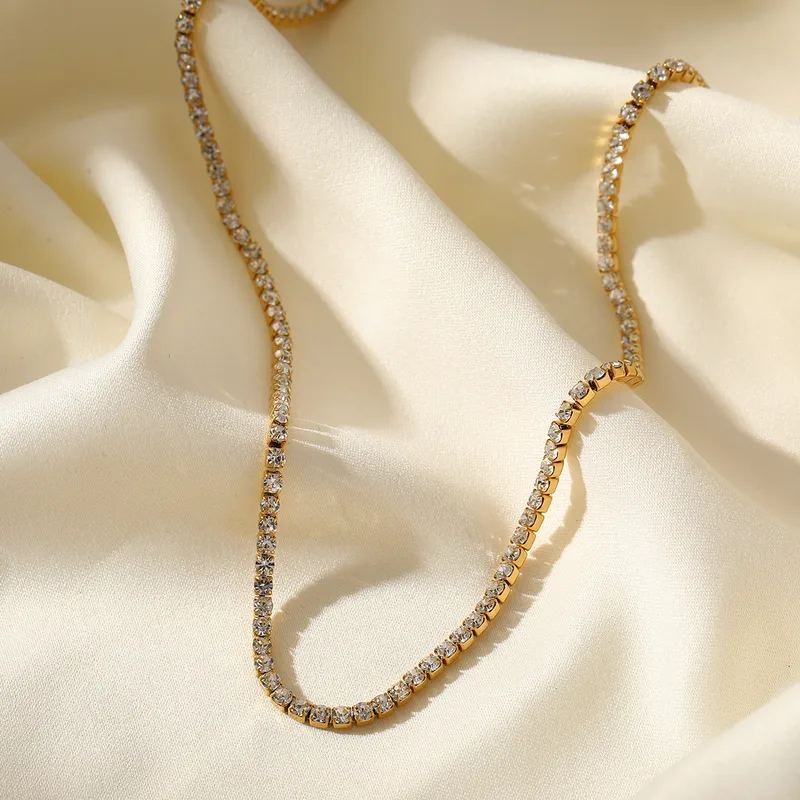 Gold Tennis Necklace