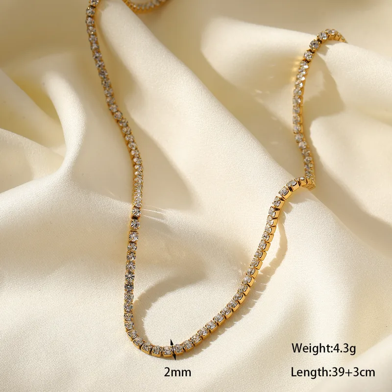 Gold Tennis Necklace