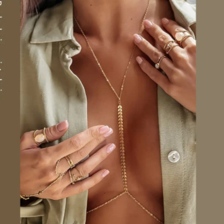 Back chain waist body chain