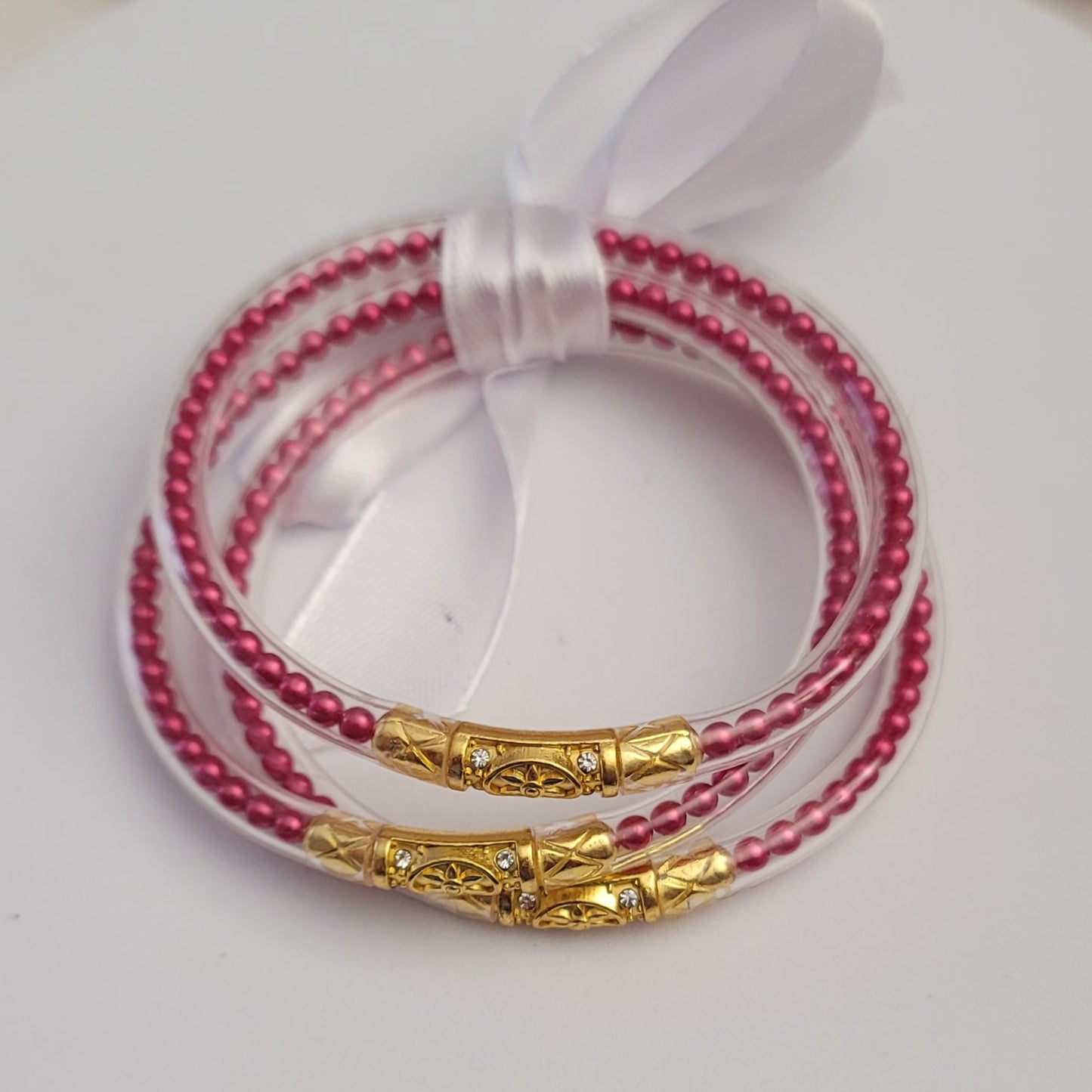 Sparkling Pearl Bangles