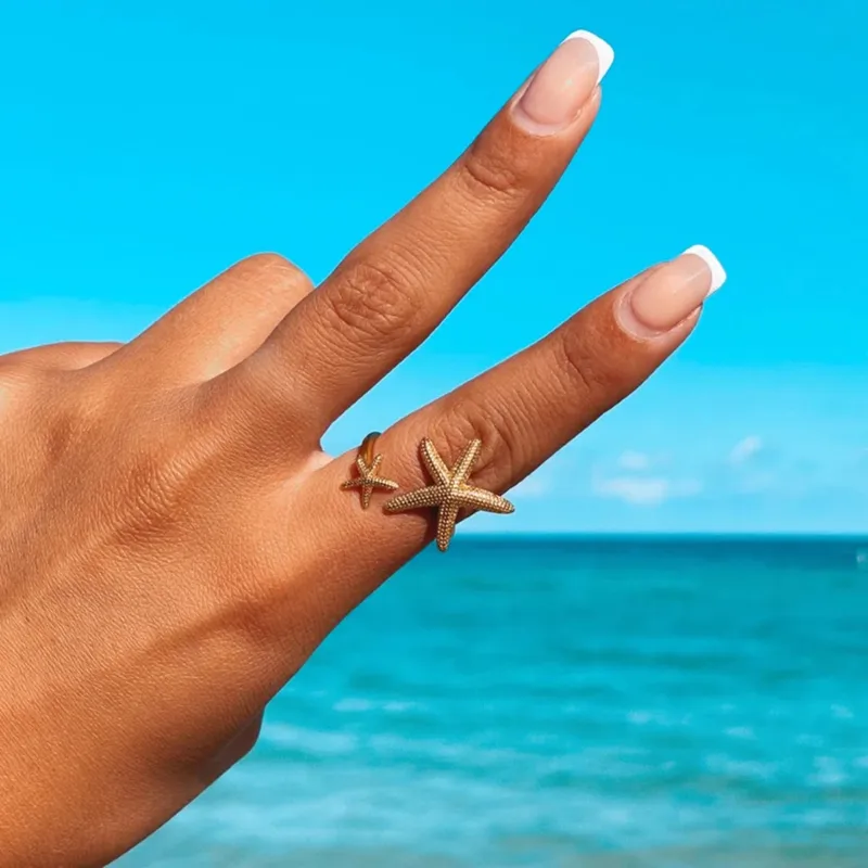 Double Starfish Ring