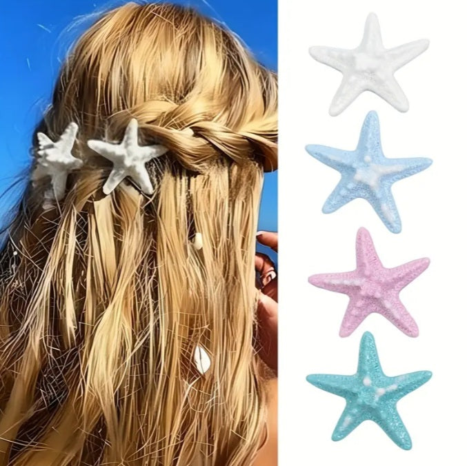 Starfish hair clips